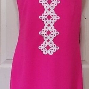Vince Camuto Hot Pink Sleeveless Shift Dress Sz 14